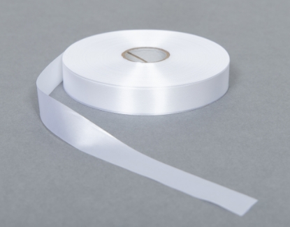 Εικόνα της White Satin Ribbon 200m Double Sided