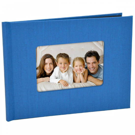 Εικόνα της PiCTO 15x20 Blue Kashmir Fabric Staple Photobook